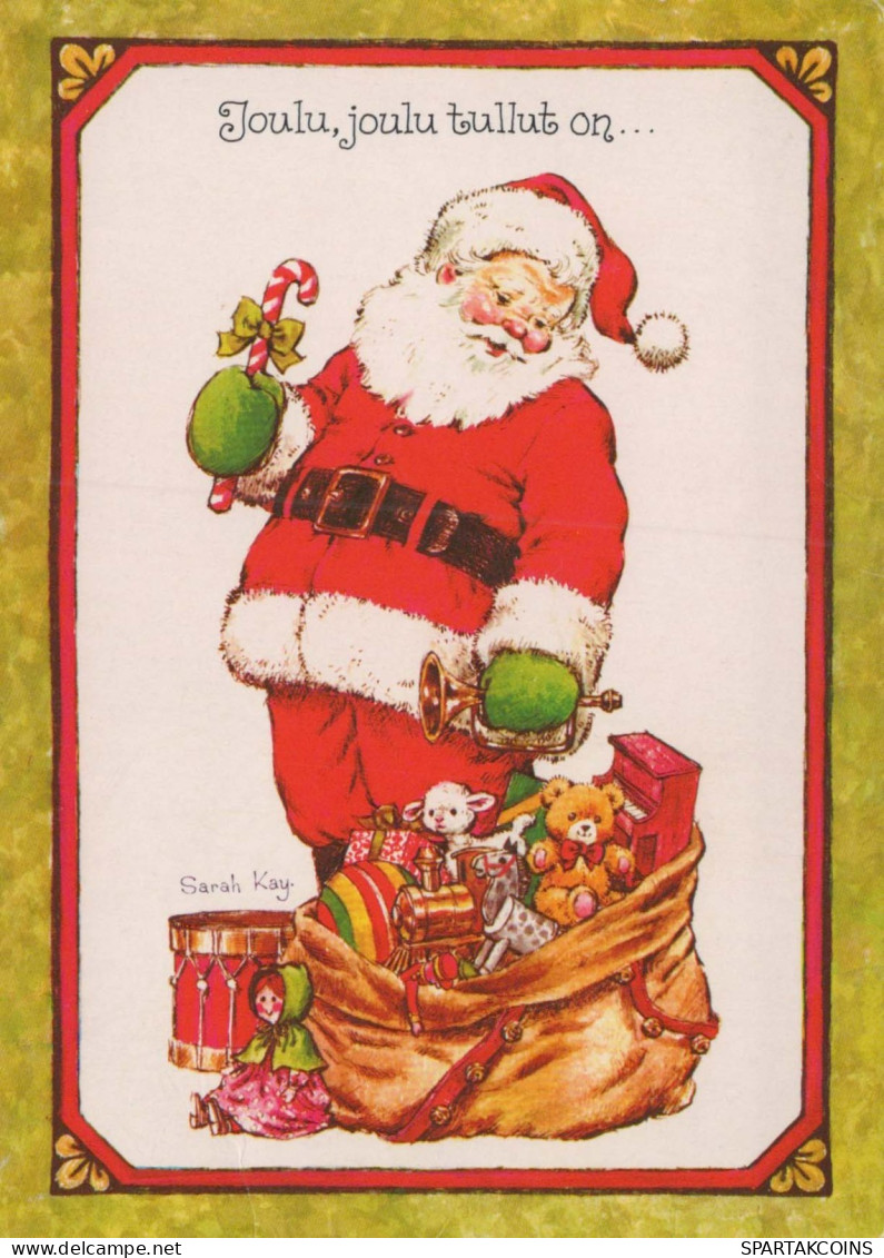 BABBO NATALE Buon Anno Natale Vintage Cartolina CPSM #PBL402.IT - Santa Claus