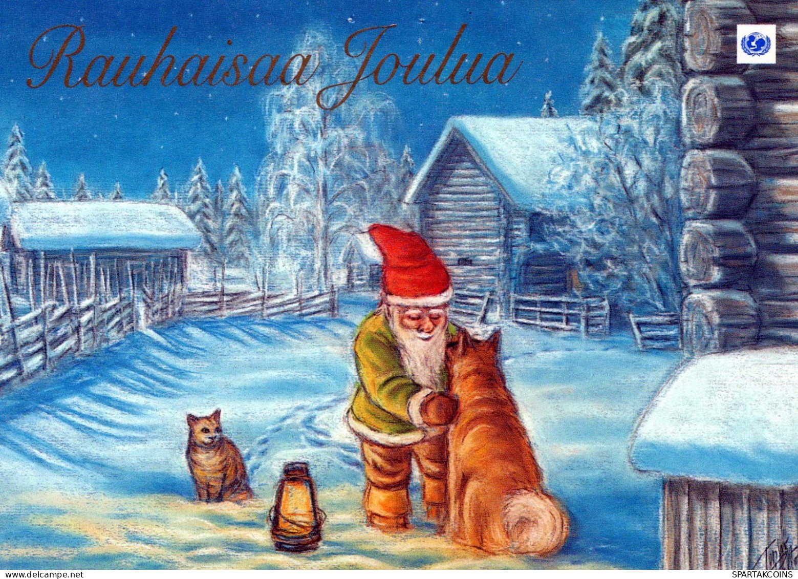 BABBO NATALE Buon Anno Natale Vintage Cartolina CPSM #PBL151.IT - Santa Claus