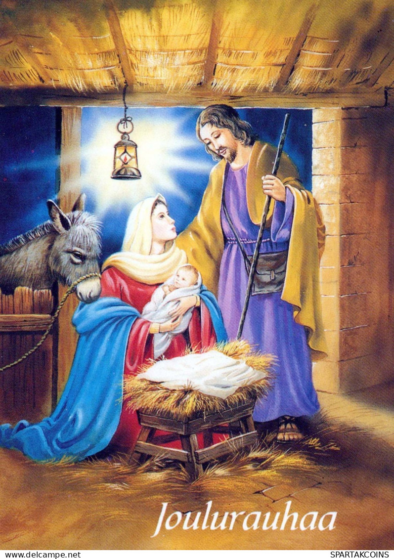 Vergine Maria Madonna Gesù Bambino Natale Religione Vintage Cartolina CPSM #PBB936.IT - Vergine Maria E Madonne