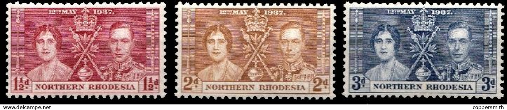 (003) Northern Rhodesia   Coronation / Krönung / 1937  ** /  Mnh Michel  22-24 - Rhodesia Del Nord (...-1963)