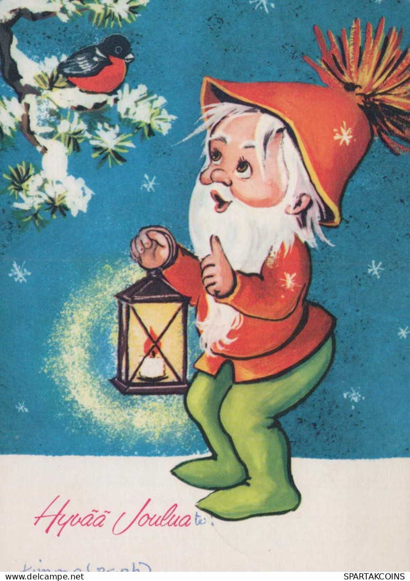 BABBO NATALE Buon Anno Natale Vintage Cartolina CPSM #PBL278.IT - Santa Claus