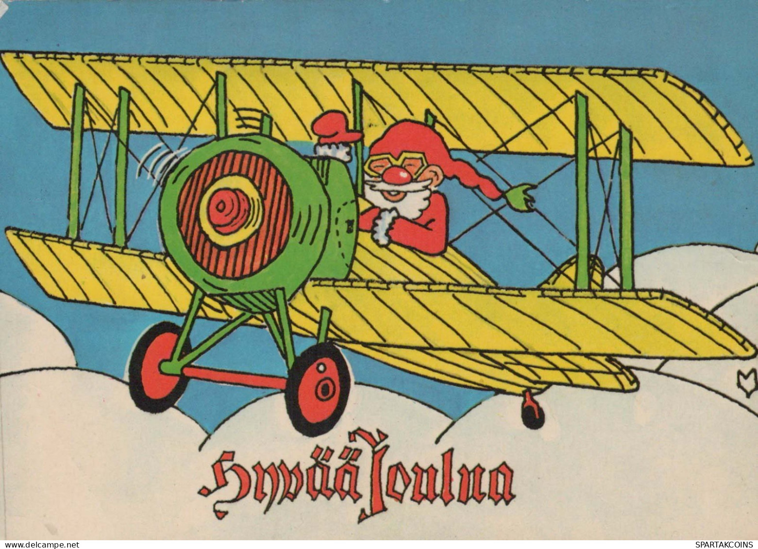 BABBO NATALE Buon Anno Natale Vintage Cartolina CPSM #PBB228.IT - Santa Claus