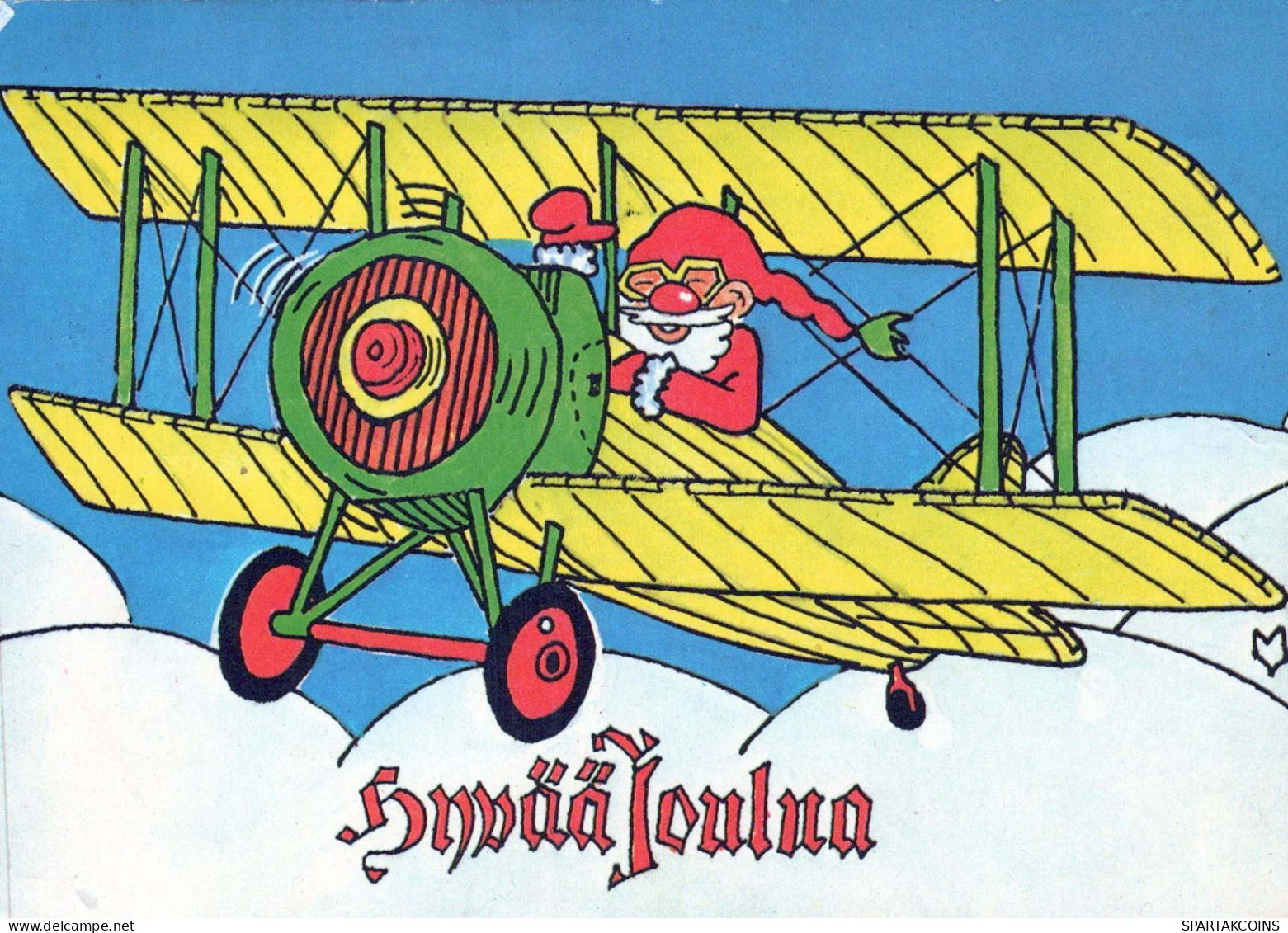 BABBO NATALE Buon Anno Natale Vintage Cartolina CPSM #PBB228.IT - Santa Claus