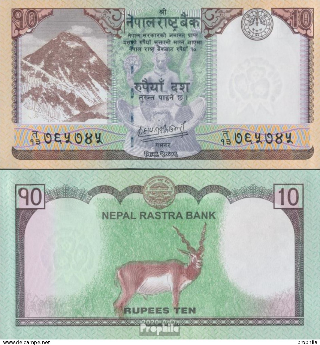 Nepal Pick-Nr: 77 (2020) Bankfrisch 2020 10 Rupees - Népal