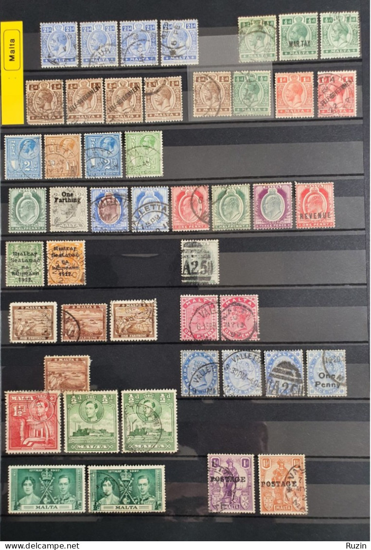 Malta Old Stamps - Colecciones (sin álbumes)