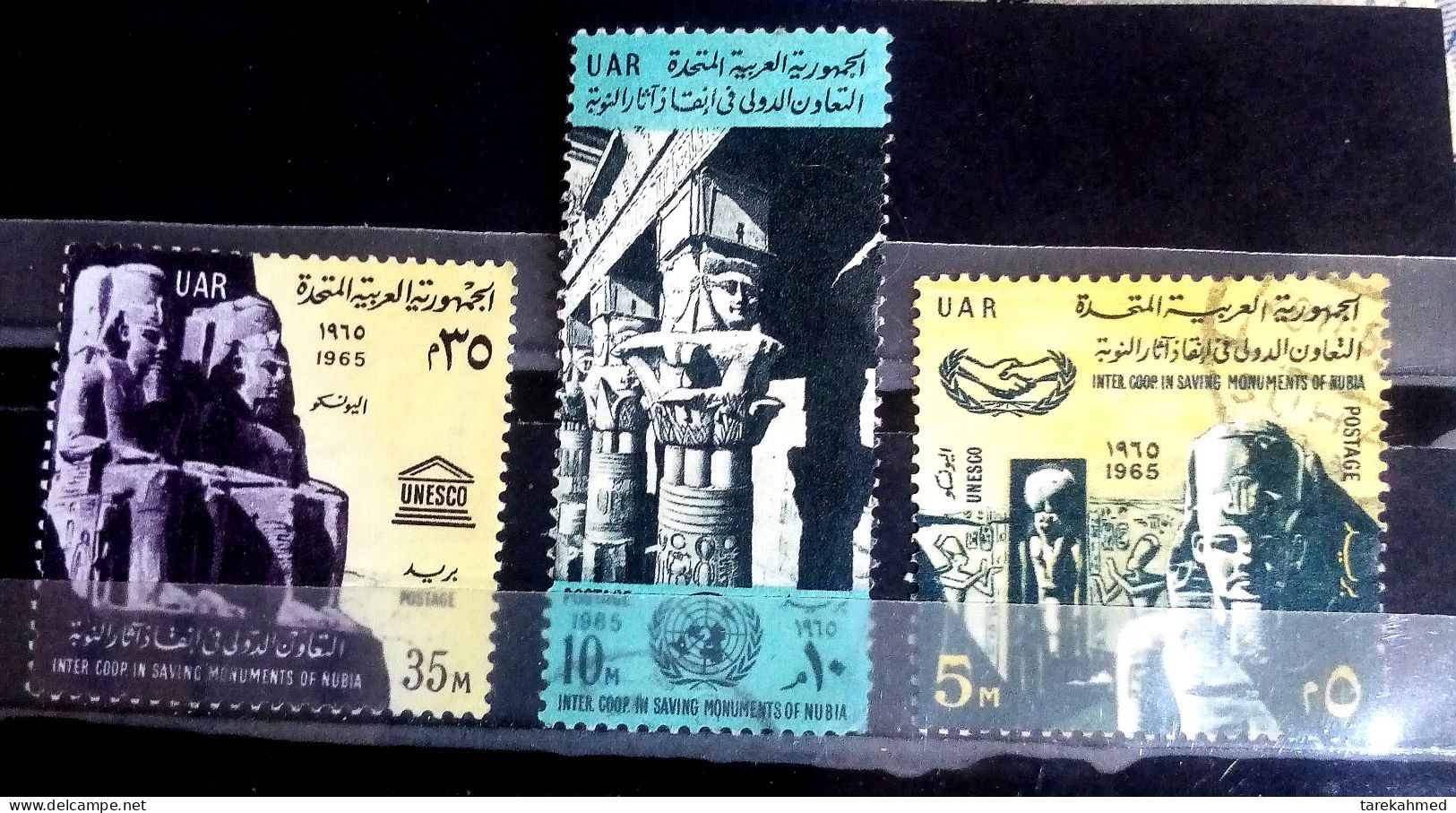 Egypt 1965, Complete SET Of Mi 808-10, UNISCO, Saving Nubian Monuments, VF - Usati