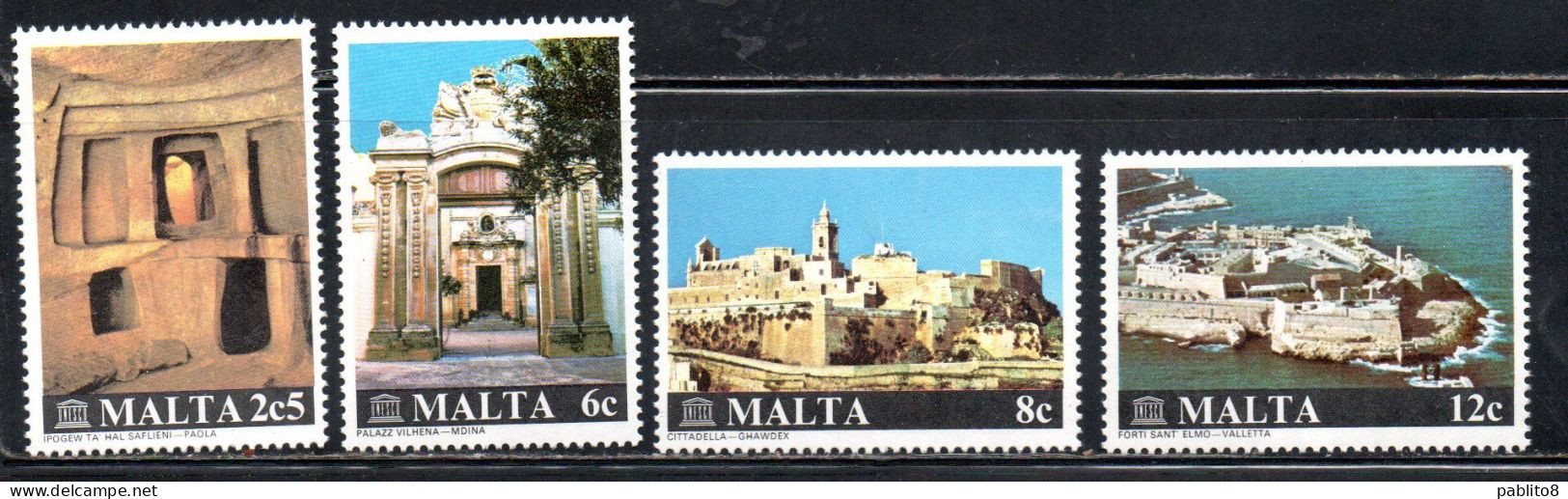 MALTA 1980 MONUMENTS RESTORATION UNESCO RESTAURO DEI MONUMENTI COMPLETE SET SERIE COMPLETA MNH - Malta