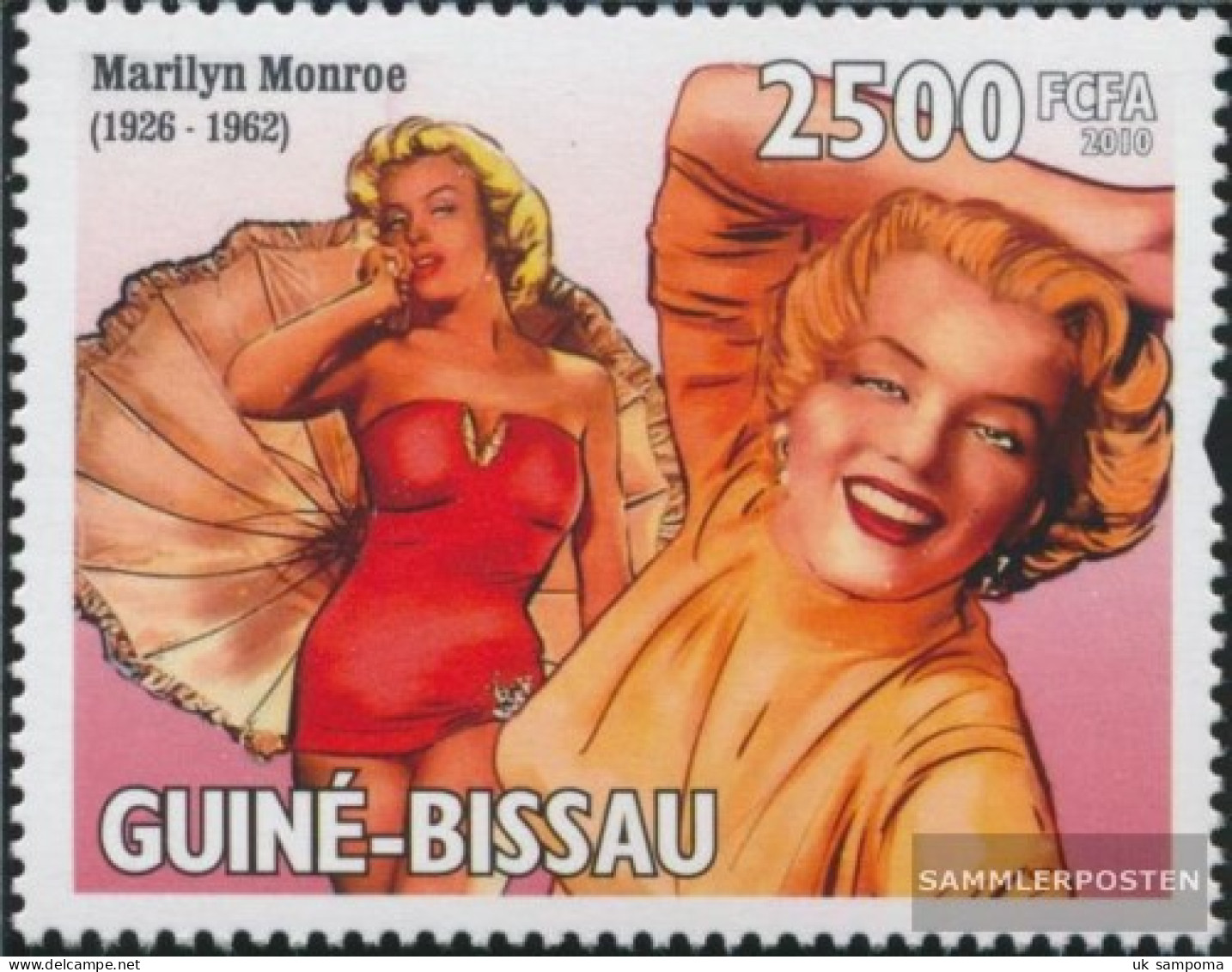 Guinea-Bissau 4556 (complete. Issue) Unmounted Mint / Never Hinged 2010 Marilyn Monroe (1926–1962) - Guinea-Bissau