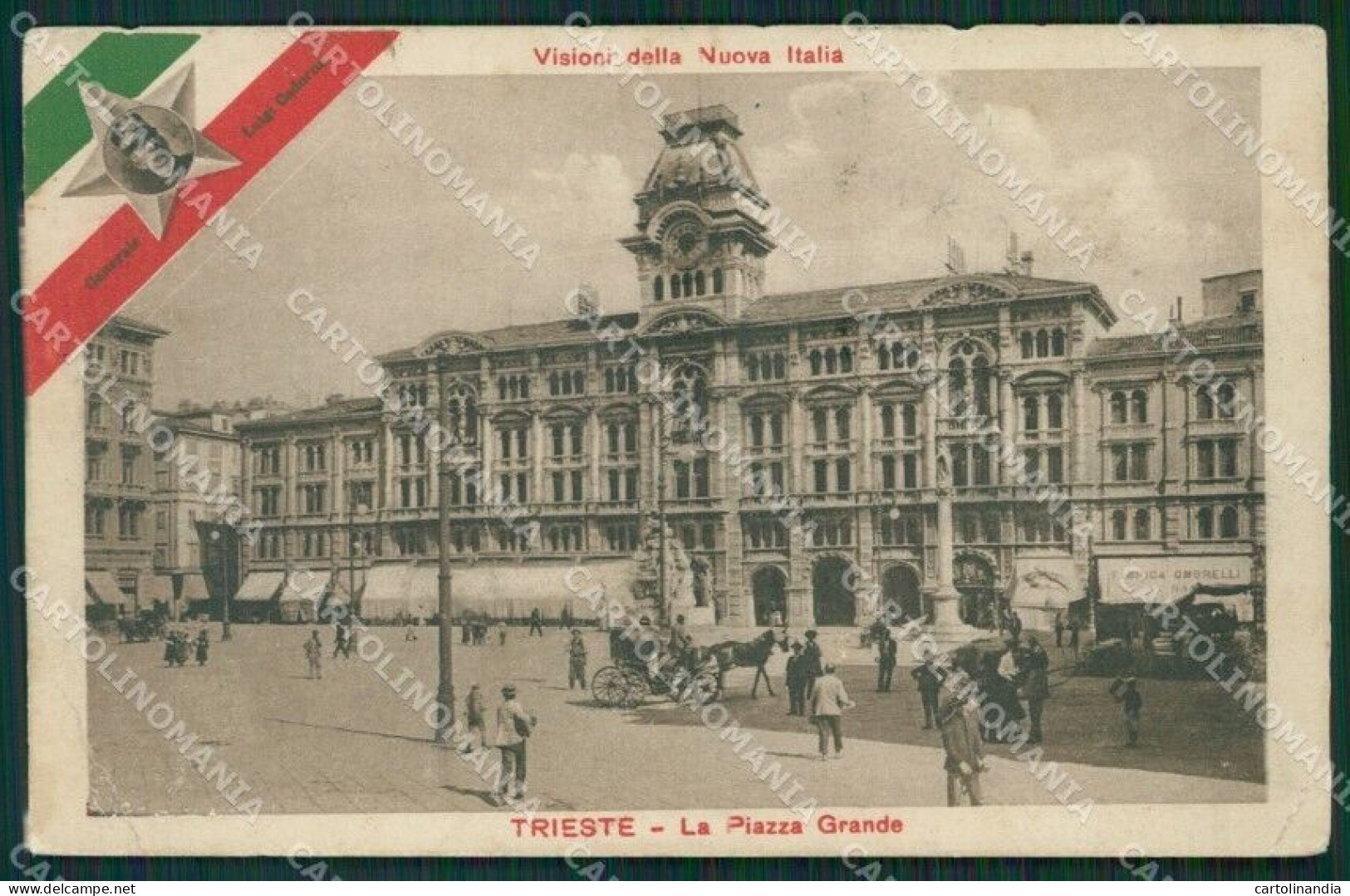 Trieste Città PIEGHE Cartolina KV2908 - Trieste