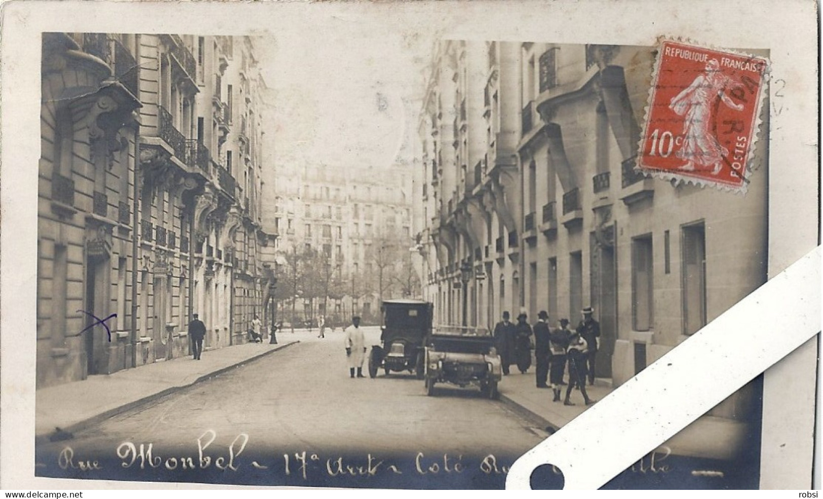 75 Paris XVII, Rue Monbel Coté Rue Tocqueville, Carte Photo D17.30 - Arrondissement: 17