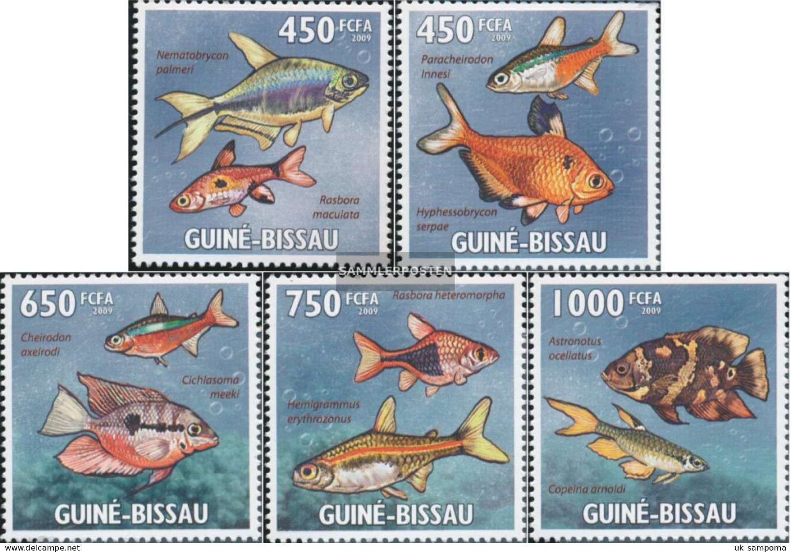 Guinea-Bissau 4468-4472 (complete. Issue) Unmounted Mint / Never Hinged 2009 Tropical Fish - Guinea-Bissau