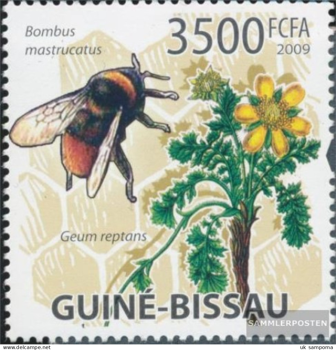 Guinea-Bissau 4467 (complete. Issue) Unmounted Mint / Never Hinged 2009 Bees And Flowers - Guinea-Bissau