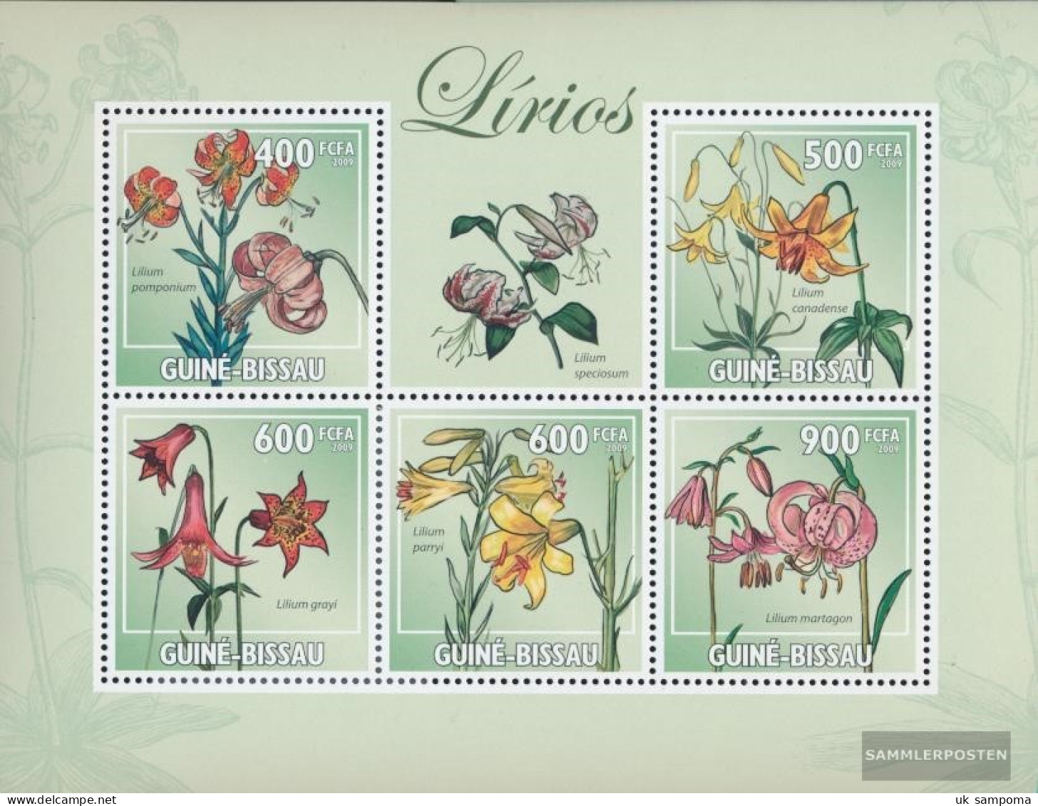 Guinea-Bissau 4450-4454 Sheetlet (complete. Issue) Unmounted Mint / Never Hinged 2009 Lilies - Guinea-Bissau