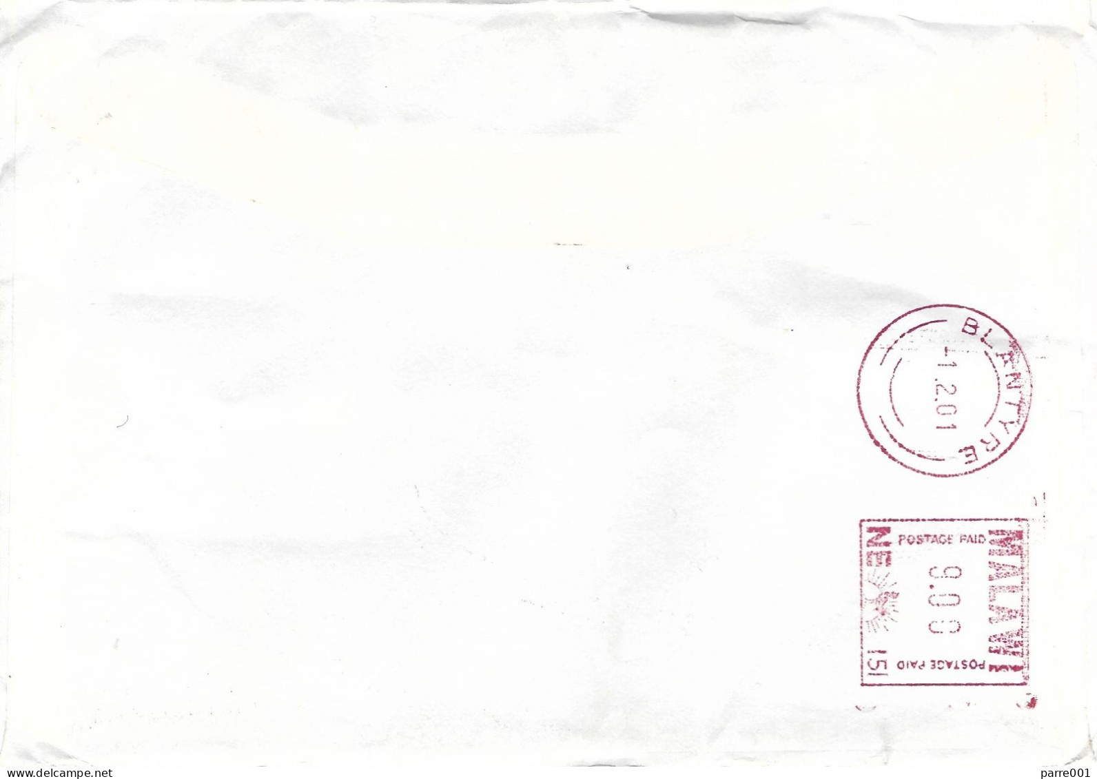 Malawi 2001 Blantyre Neopost “205/2205” NE151 Cover - Malawi (1964-...)