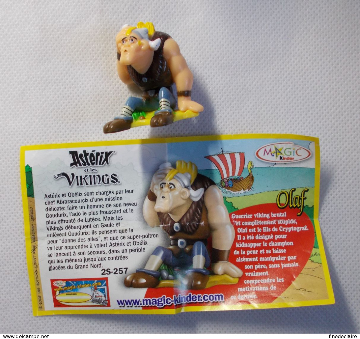 Kinder - Astérix Et Les Vikings - Olaf - 2S 257 - Avez BPZ - Steckfiguren