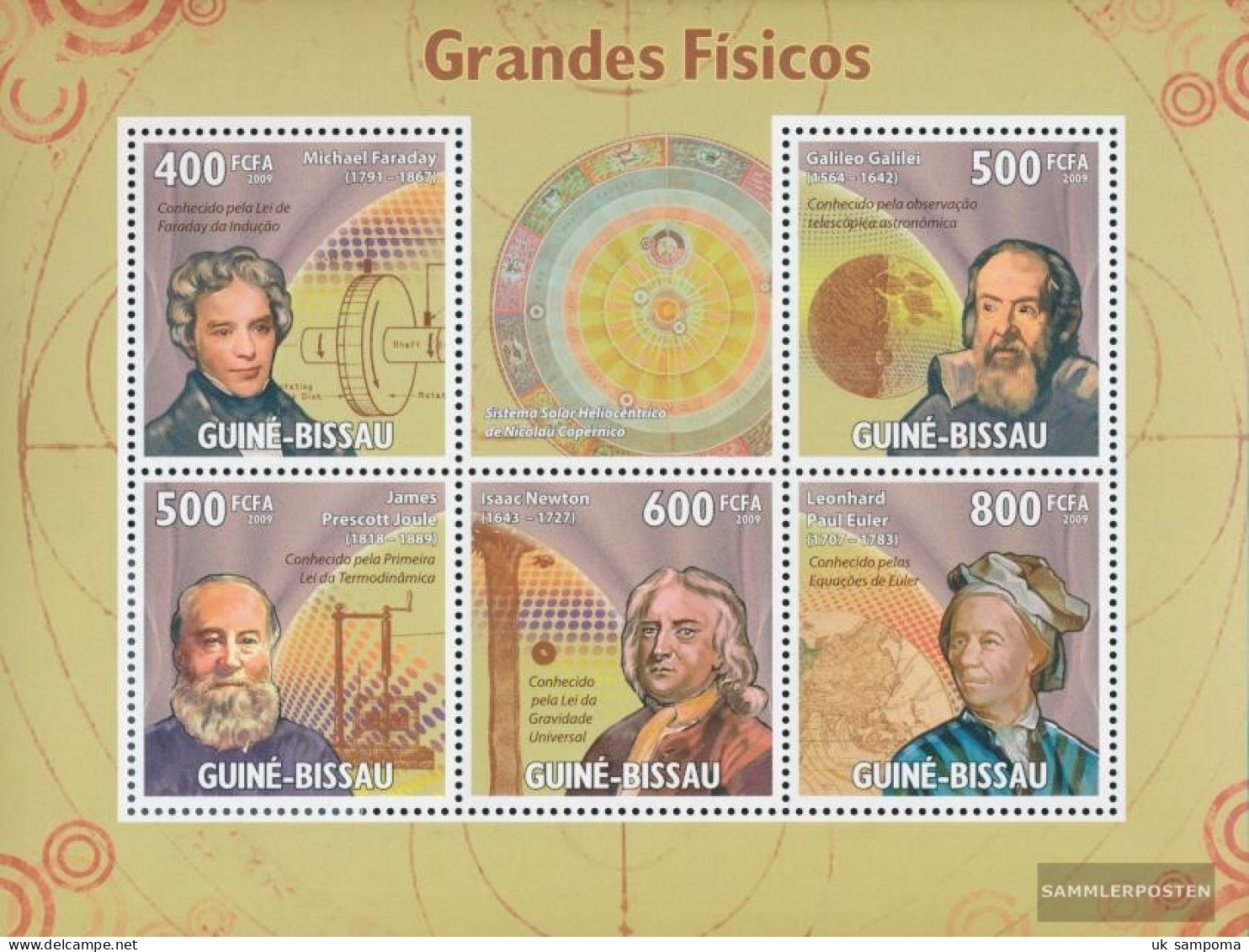 Guinea-Bissau 4444-4448 Sheetlet (complete. Issue) Unmounted Mint / Never Hinged 2009 Physicist - Guinea-Bissau