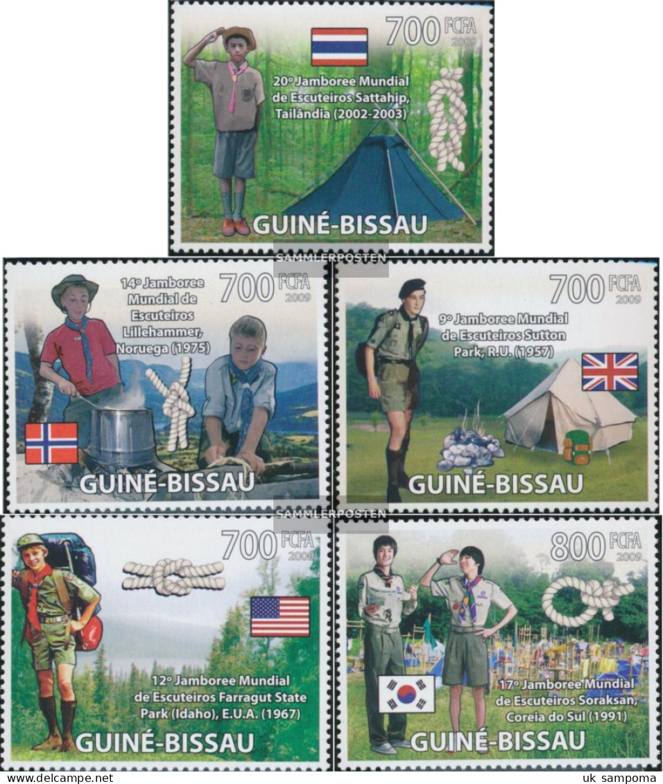 Guinea-Bissau 4426-4430 (complete. Issue) Unmounted Mint / Never Hinged 2009 World Jamboree - Guinea-Bissau