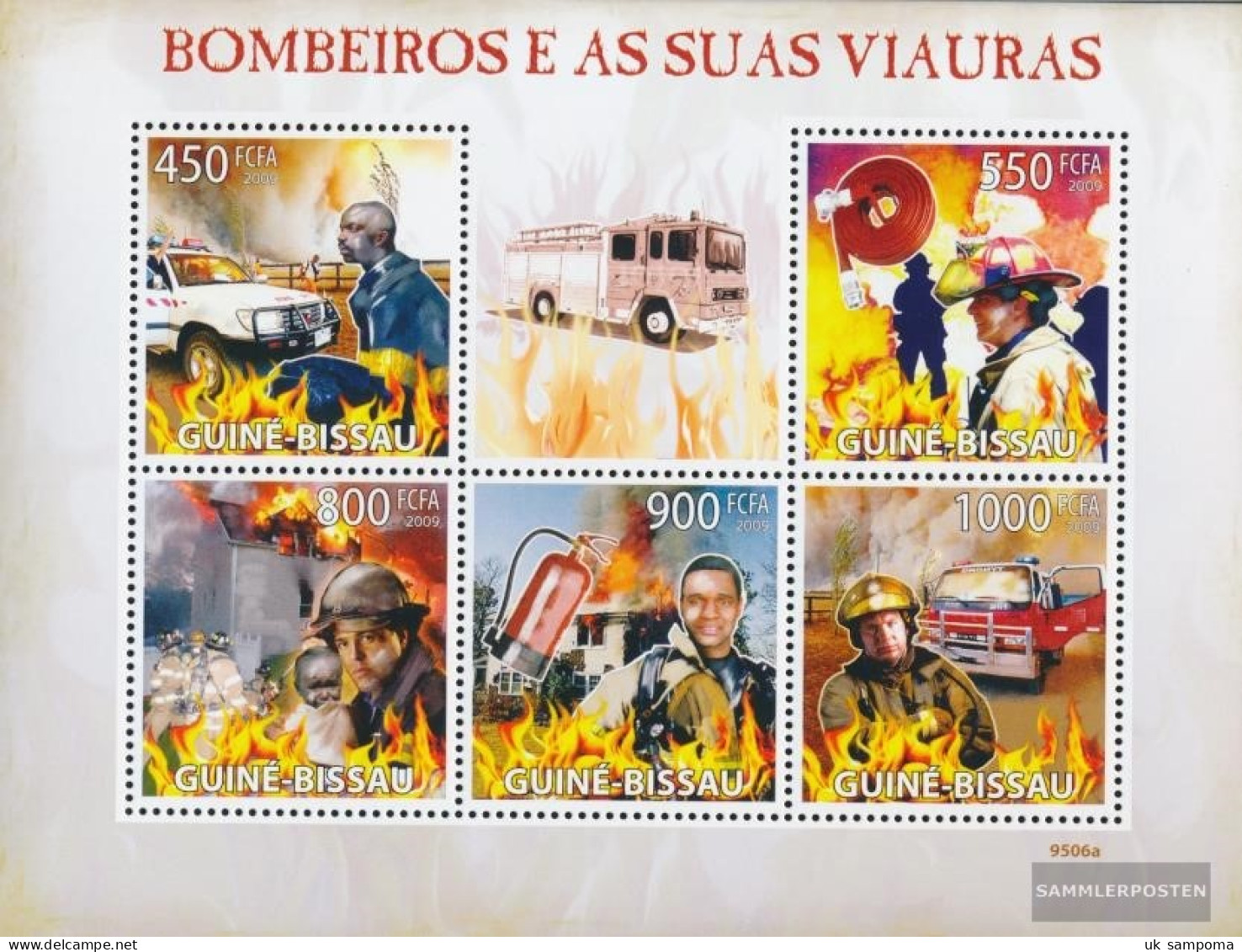 Guinea-Bissau 4402-4406 Sheetlet (complete. Issue) Unmounted Mint / Never Hinged 2009 Fire - Guinea-Bissau