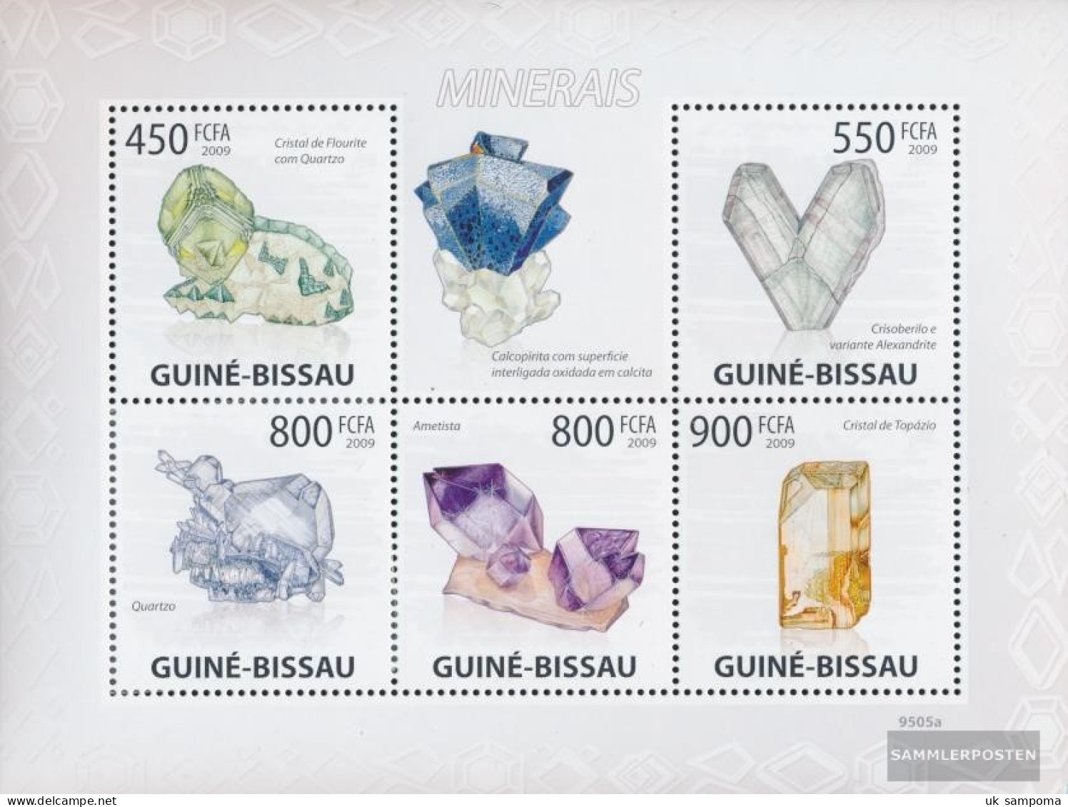 Guinea-Bissau 4396-4400 Sheetlet (complete. Issue) Unmounted Mint / Never Hinged 2009 Minerals - Guinea-Bissau