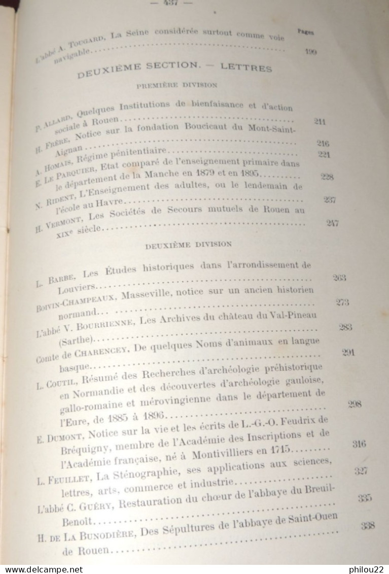 Assises scientifiques, littéraires et artistiques... IIe session ROUEN  1896