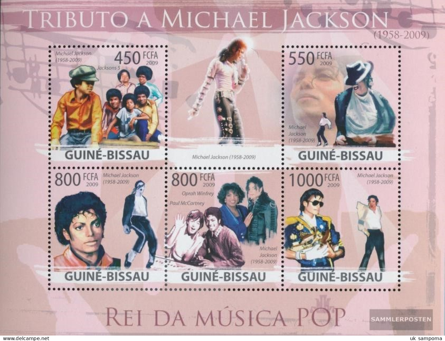 Guinea-Bissau 4303-4307 Sheetlet (complete. Issue) Unmounted Mint / Never Hinged 2009 Michael Jackson - Guinea-Bissau