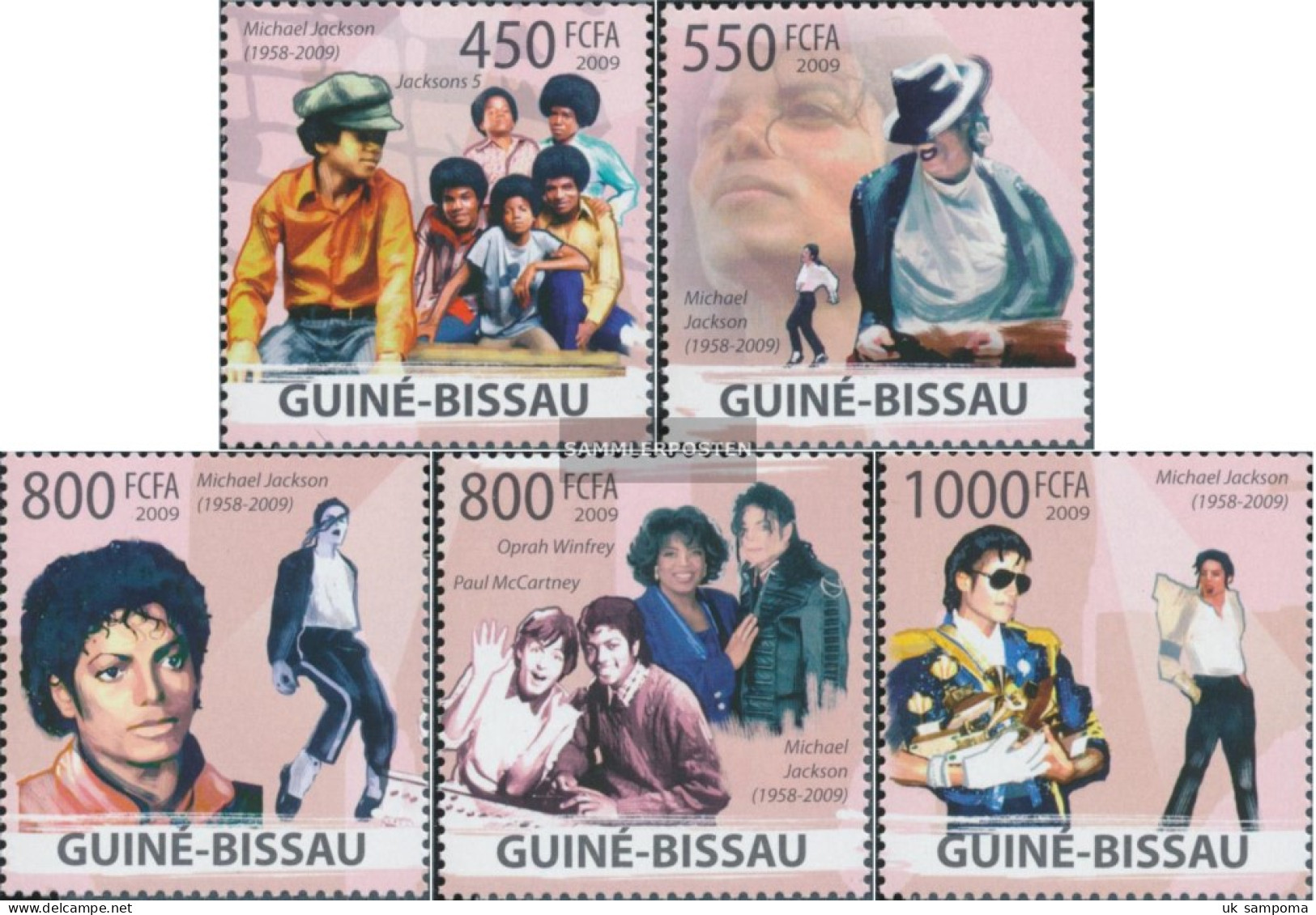 Guinea-Bissau 4303-4307 (complete. Issue) Unmounted Mint / Never Hinged 2009 Michael Jackson - Guinea-Bissau