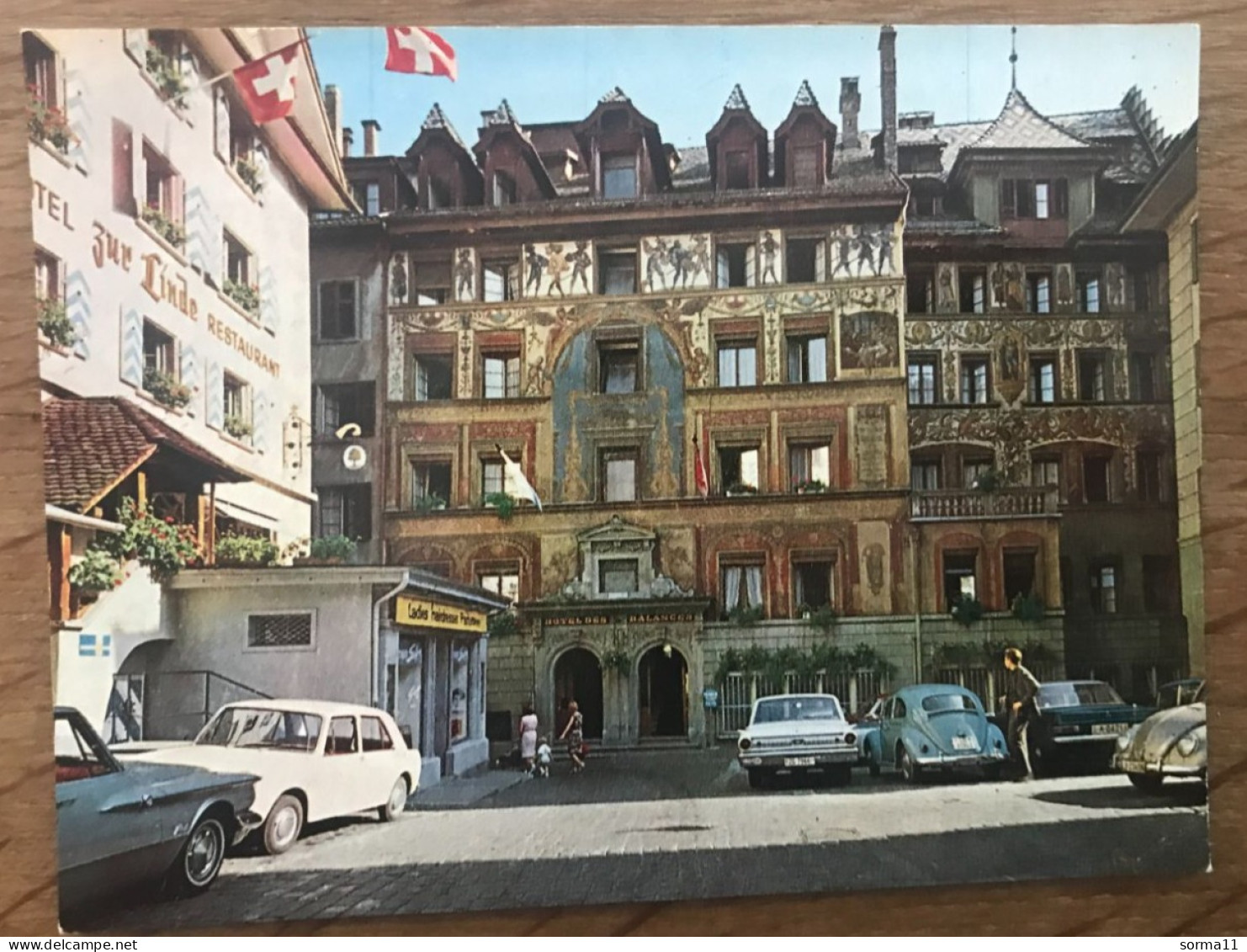 CPSM LUZERN LUCERNE (Suisse) Alstadt, Hôtel Des Balances - Lucerna