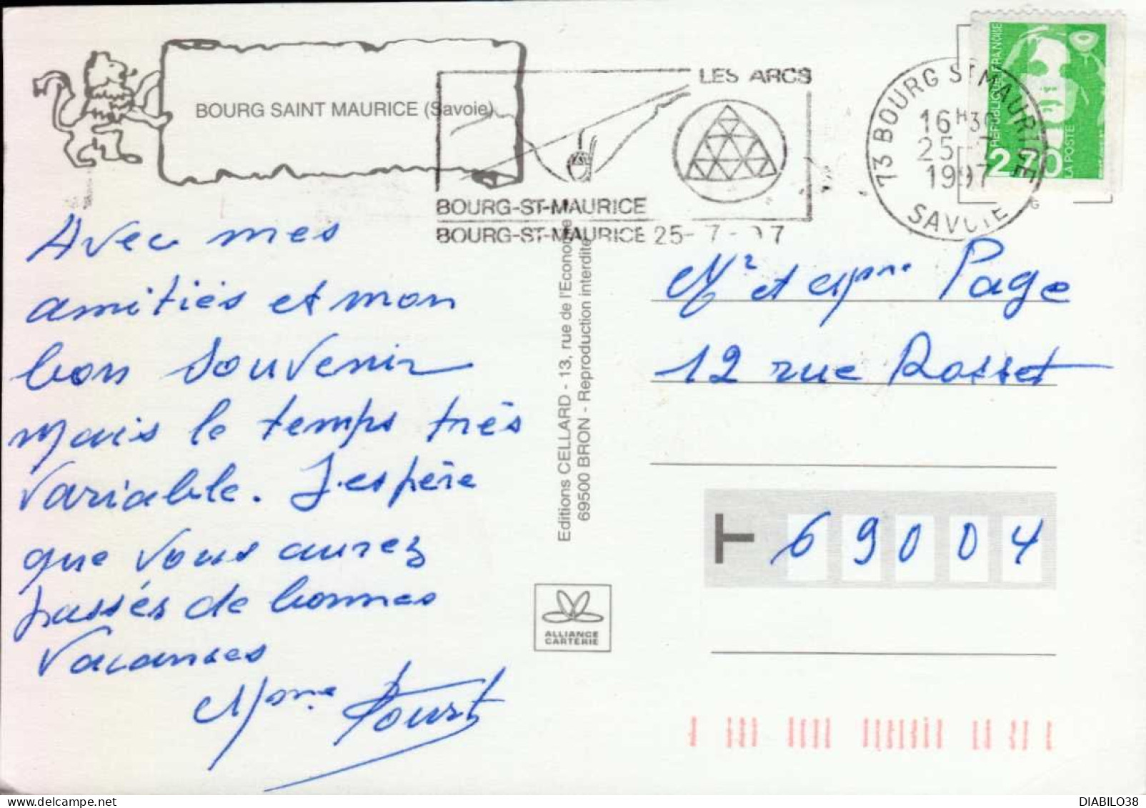 BOURG-SAINT-MAURICE    ( SAVOIE )  LOT DE 2 CARTES  .   MULTI-VUES - Bourg Saint Maurice