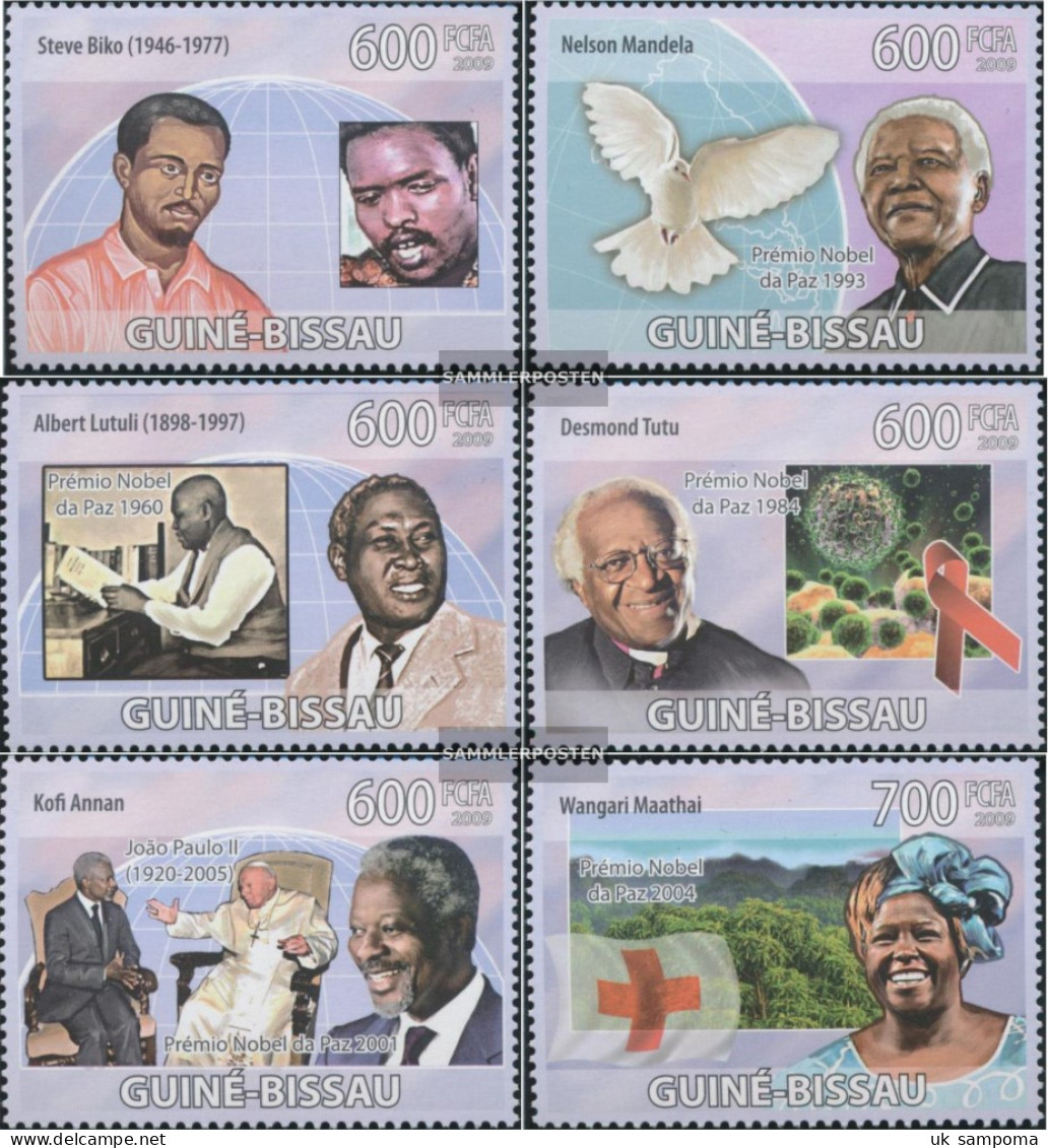 Guinea-Bissau 4265-4270 (complete. Issue) Unmounted Mint / Never Hinged 2009 Defender Of Peace - Guinea-Bissau