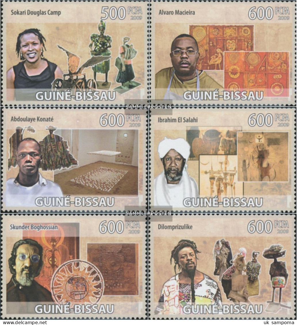 Guinea-Bissau 4258-4263 (complete. Issue) Unmounted Mint / Never Hinged 2009 African Artist - Guinea-Bissau