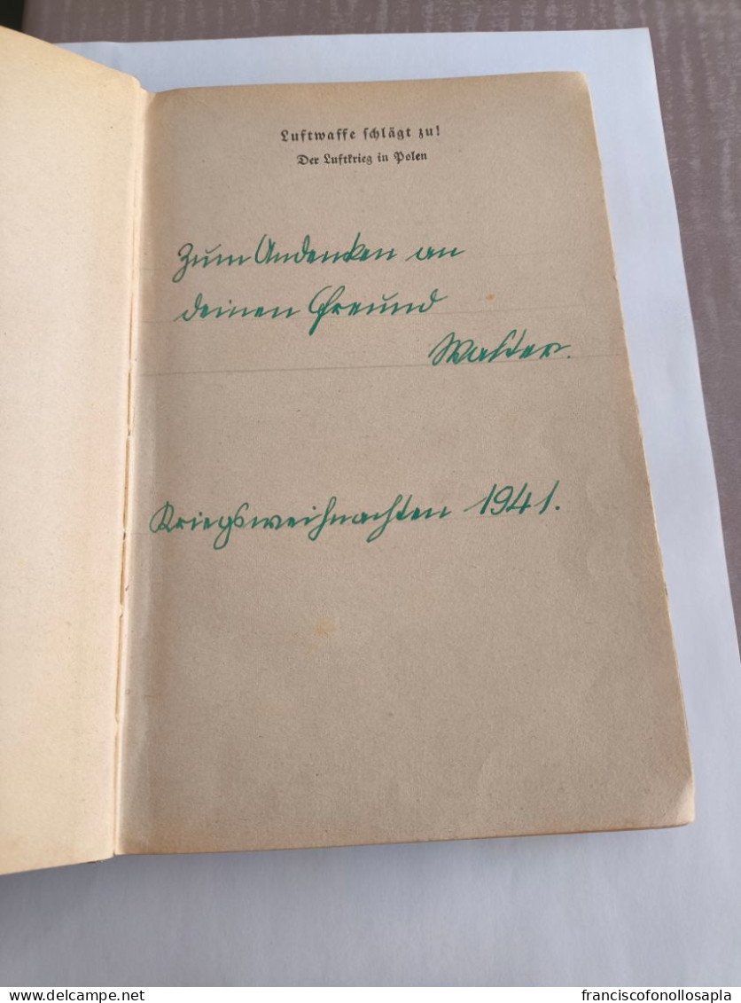 Libro Luftwaffe Firmado A Hitler - Libri Vecchi E Da Collezione