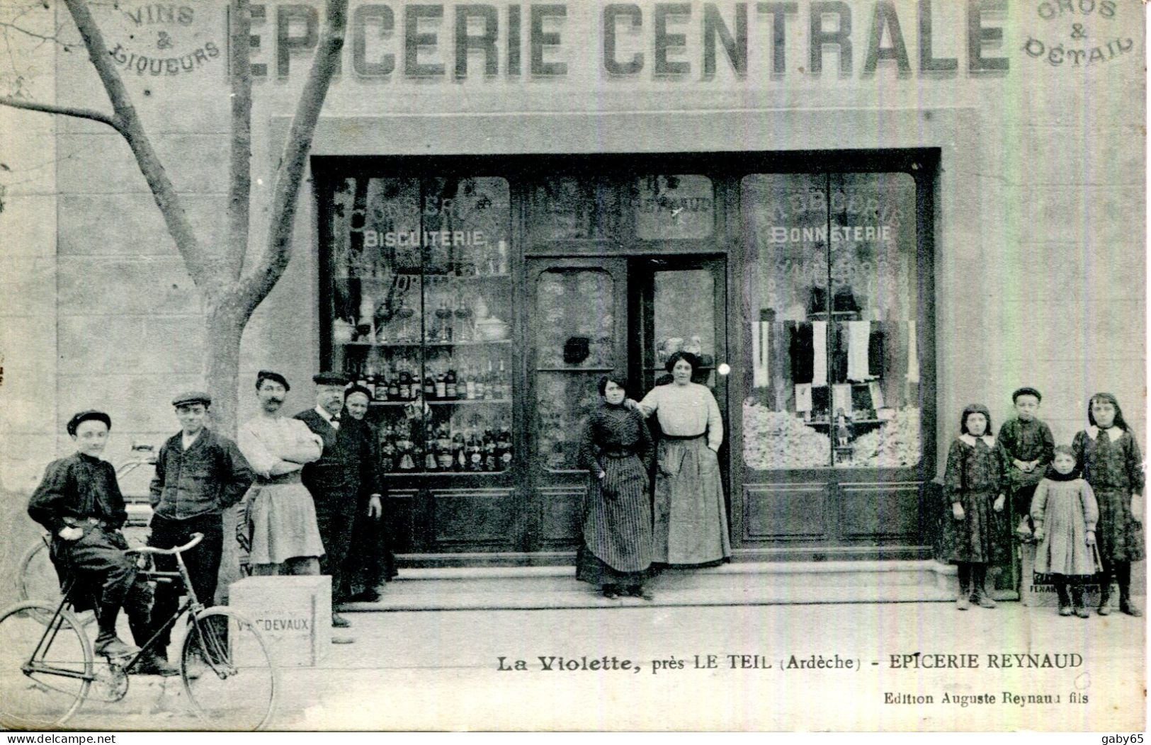 CPA.07.ARDECHE.LE TEIL-LA VIOLETTE.ÉPICERIE CENTRALE REYNAUD. - Le Teil