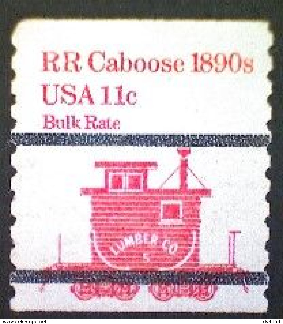 United States, Scott #1905a, Used(o), 1984 Coil, Transportation Series: Caboose Of 1890s, 11¢, Red - Gebraucht