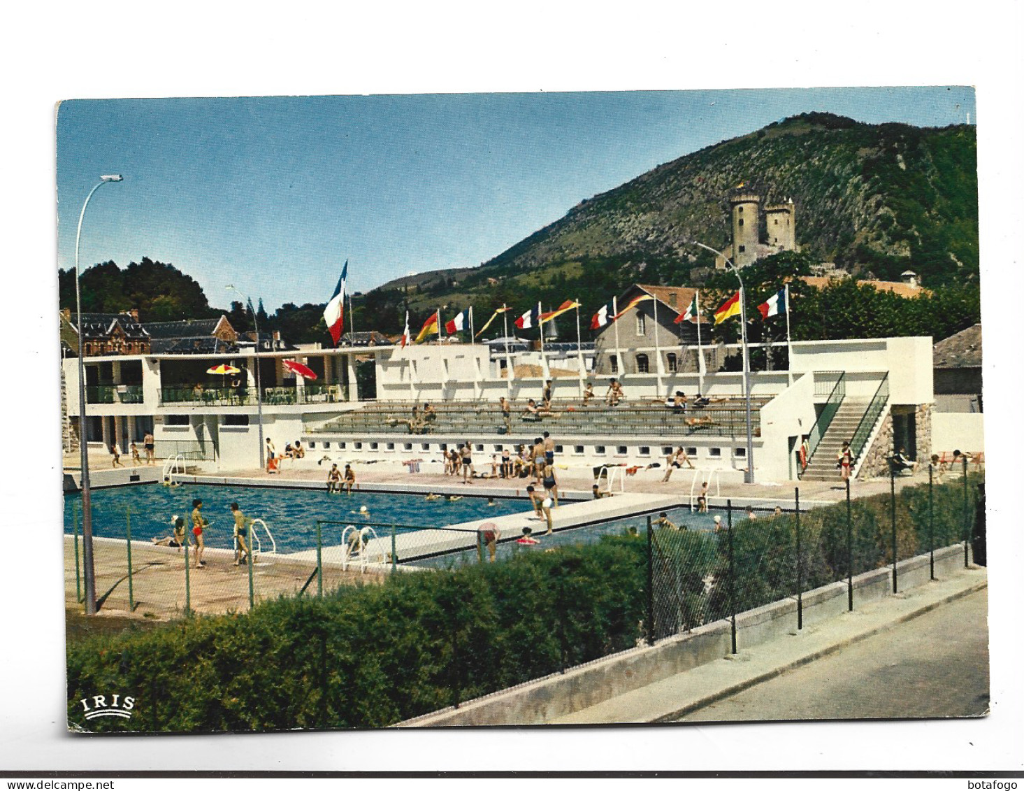 CPM DPT 09 FOIX , LA PISCINE ET LE CHATEAU - Foix