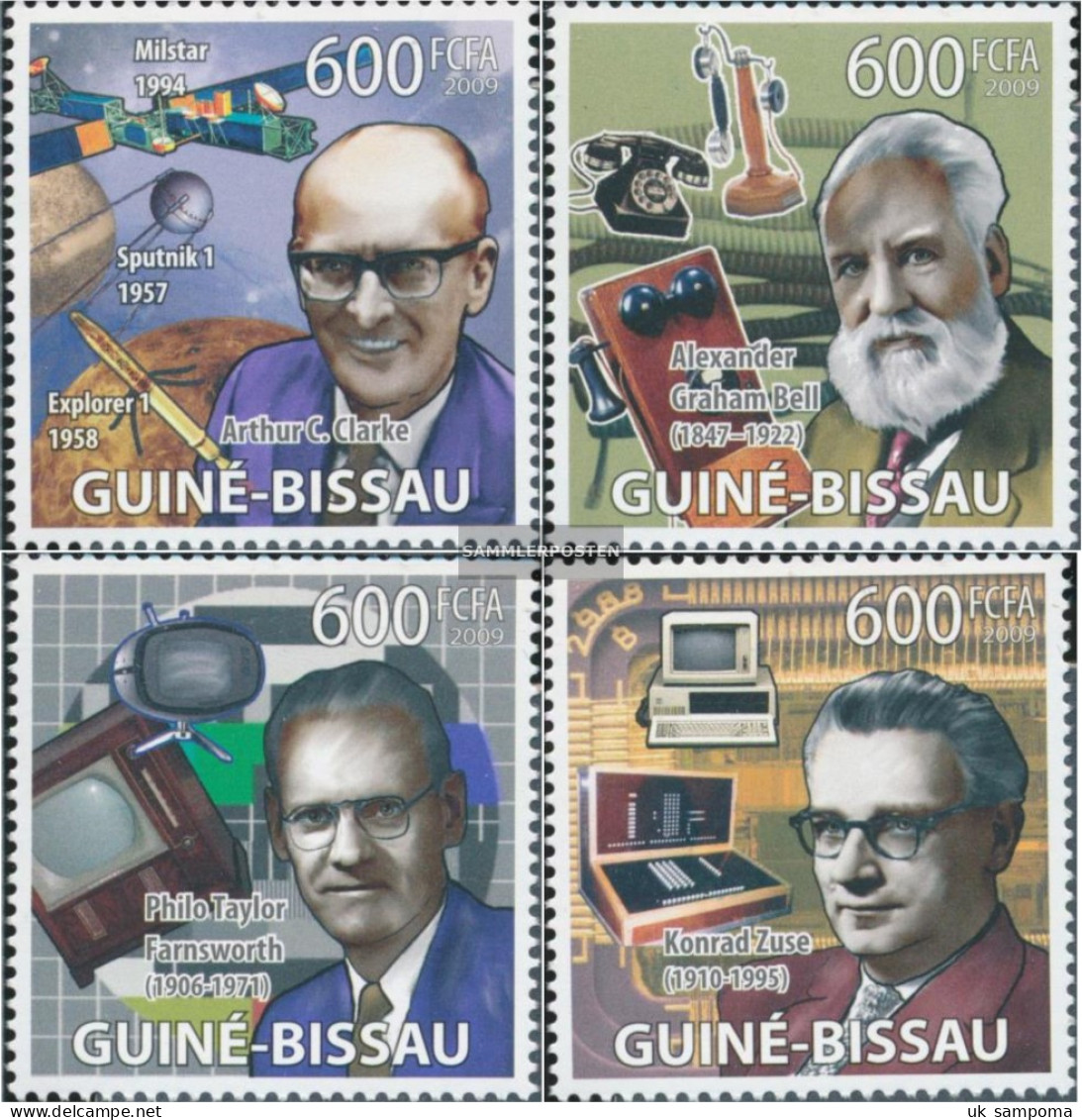 Guinea-Bissau 4139-4142 (complete. Issue) Unmounted Mint / Never Hinged 2009 Clarke, Bell, Farnsworth, Zuse - Guinea-Bissau