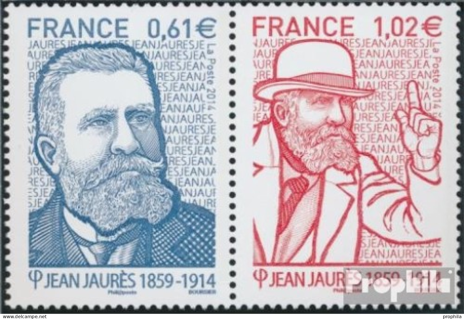 Frankreich 5930-5931 Paar (kompl.Ausg.) Postfrisch 2014 Jean Jaures - Unused Stamps