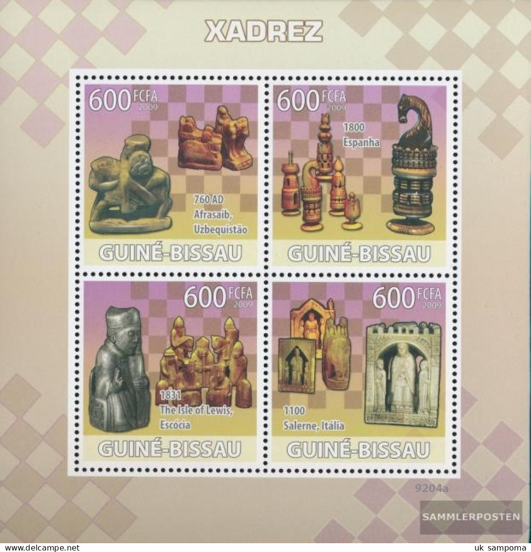 Guinea-Bissau 4135-4138 Sheetlet (complete. Issue) Unmounted Mint / Never Hinged 2009 Chess - Guinea-Bissau