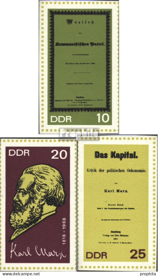 DDR 1365B-1367B (kompl.Ausg.) Postfrisch 1968 Karl Marx - Ungebraucht