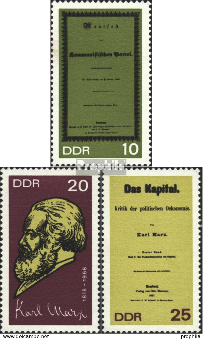 DDR 1365A-1367A (kompl.Ausgabe) Postfrisch 1968 Karl Marx - Ungebraucht