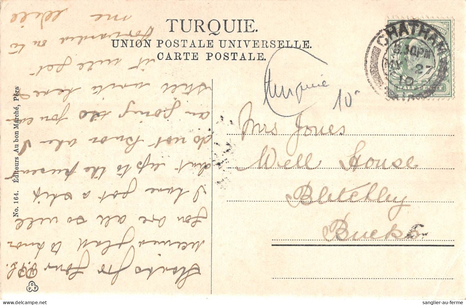 CPA / TURQUIE / CONSTANTINOPLE / COSTUME ORIENTAL  / TIMBRE AU VERSO - Turchia