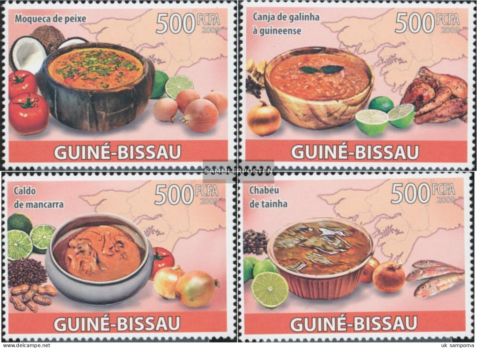 Guinea-Bissau 4111-4114 (complete. Issue) Unmounted Mint / Never Hinged 2009 Gastronomy Of Guinea-Bissau - Guinea-Bissau
