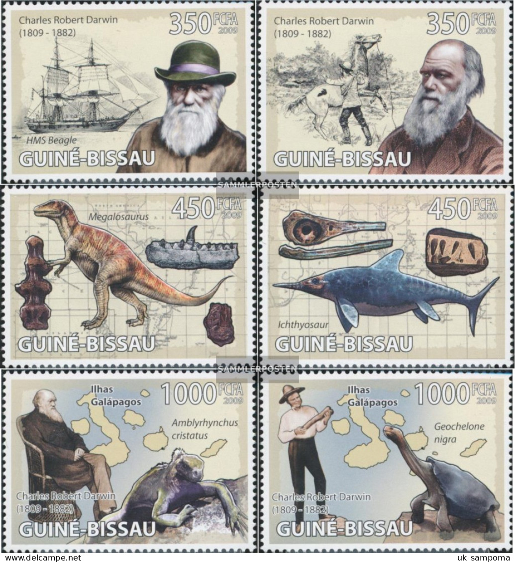 Guinea-Bissau 4104-4109 (complete. Issue) Unmounted Mint / Never Hinged 2009 Charles Darwin - Guinea-Bissau