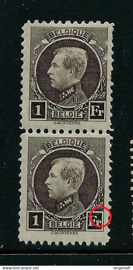 N° 214 En Paire ** + CU - Var. - Luppi - 1921-1925 Kleine Montenez