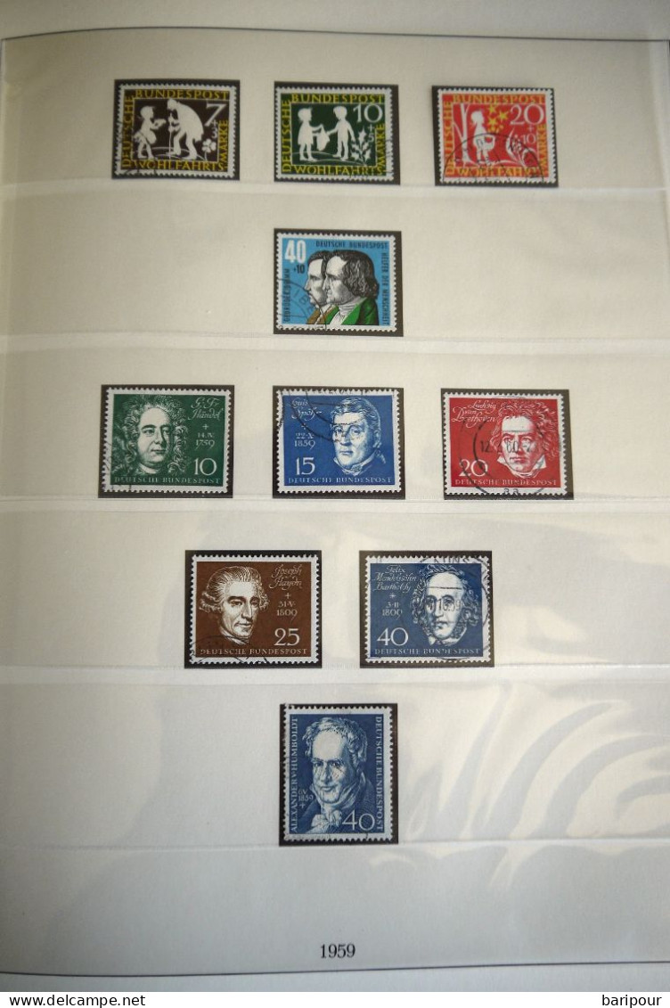 Sammlung Bund 1949-1993 komplett & gestempelt in Lindner T Falzlos Vordruckalben