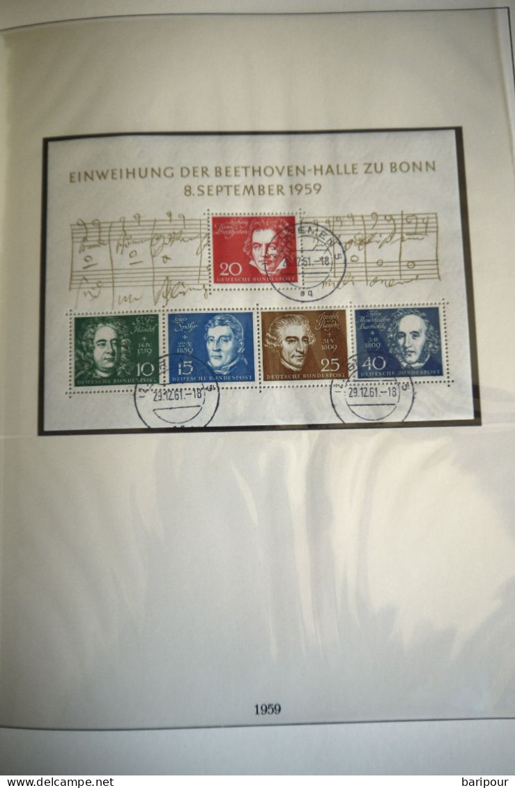 Sammlung Bund 1949-1993 komplett & gestempelt in Lindner T Falzlos Vordruckalben