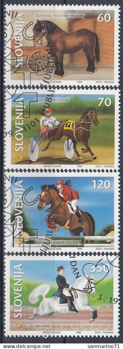 SLOVENIA 263-266,used,hinged - Horses