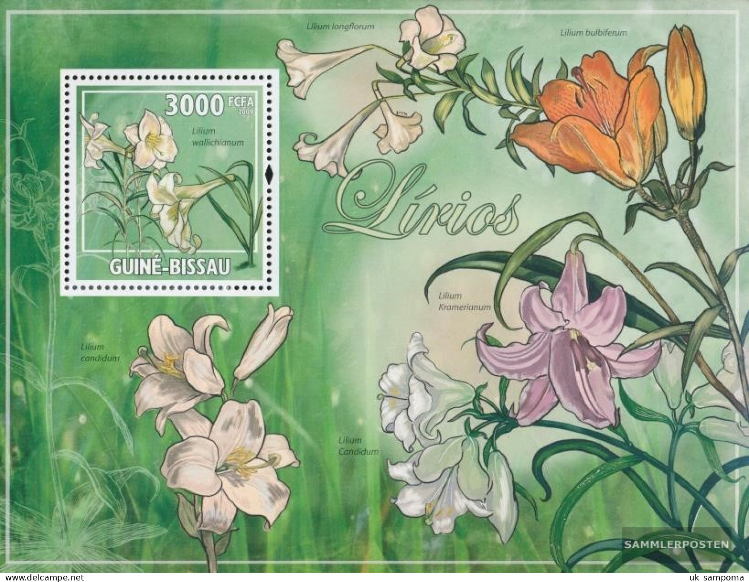 Guinea-Bissau Miniature Sheet 726 (complete. Issue) Unmounted Mint / Never Hinged 2009 Lilies - Guinea-Bissau