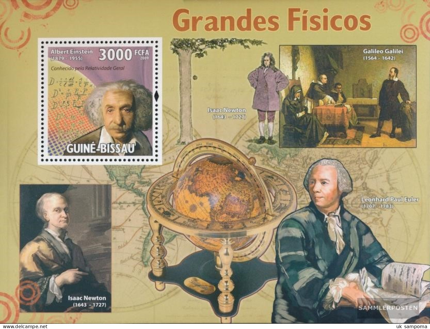 Guinea-Bissau Miniature Sheet 725 (complete. Issue) Unmounted Mint / Never Hinged 2009 Physicist - Guinée-Bissau