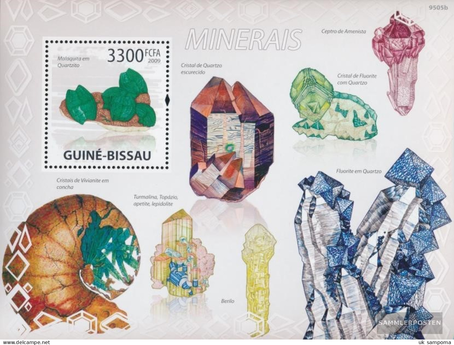 Guinea-Bissau Miniature Sheet 715 (complete. Issue) Unmounted Mint / Never Hinged 2009 Minerals - Guinea-Bissau