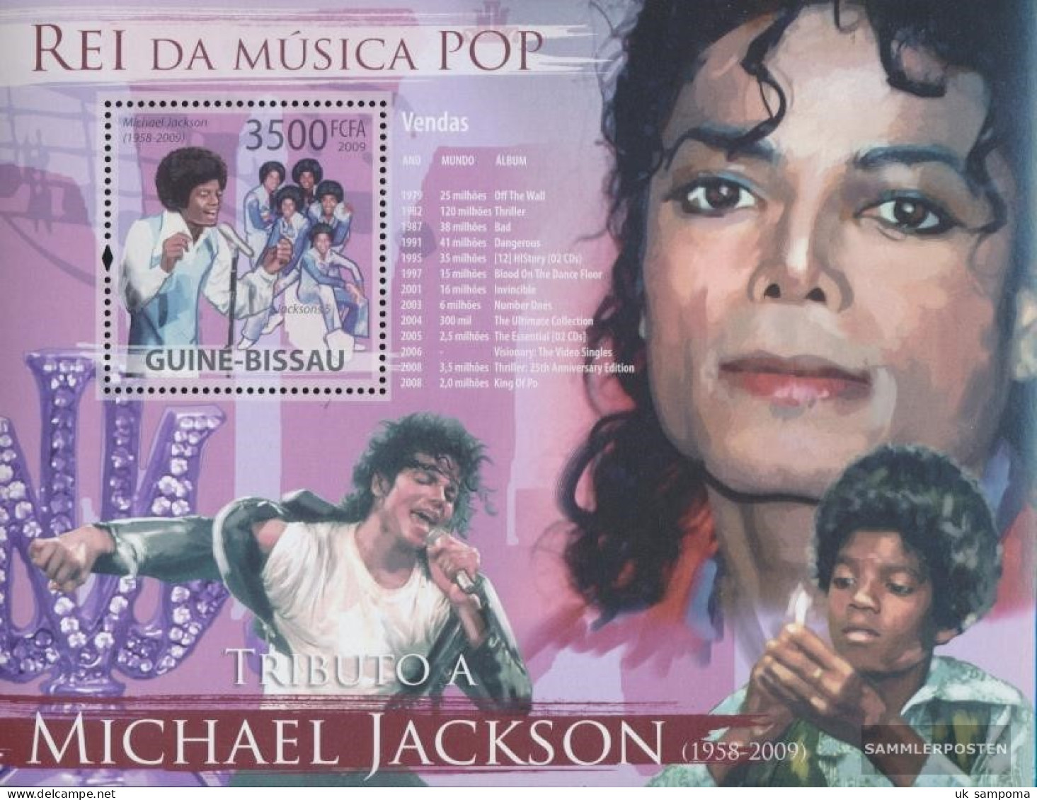 Guinea-Bissau Miniature Sheet 704 (complete. Issue) Unmounted Mint / Never Hinged 2009 Michael Jackson - Guinea-Bissau